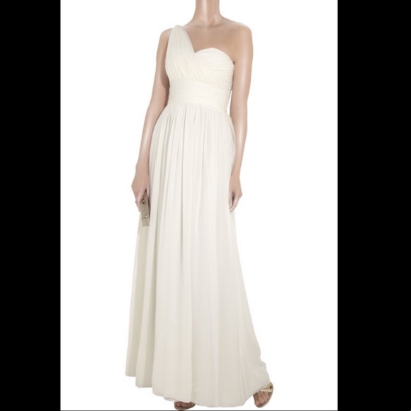 Marchesa Dresses & Skirts - Marchesa Notte White Silk Chiffon Gown
